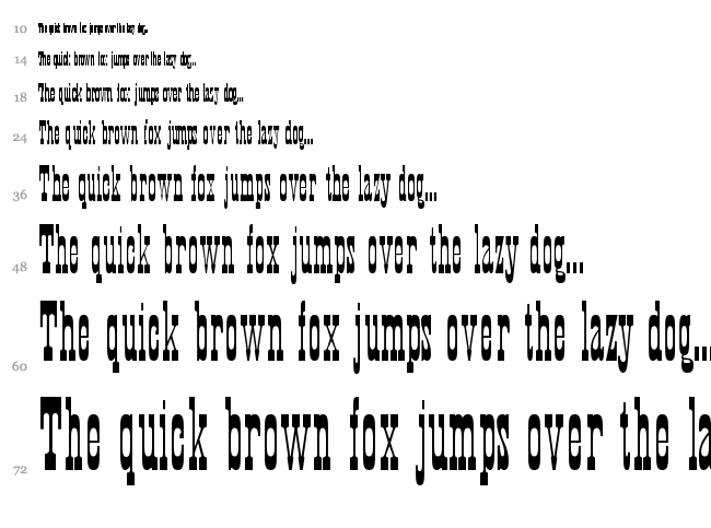 HFF Xmas Hoedown font waterfall